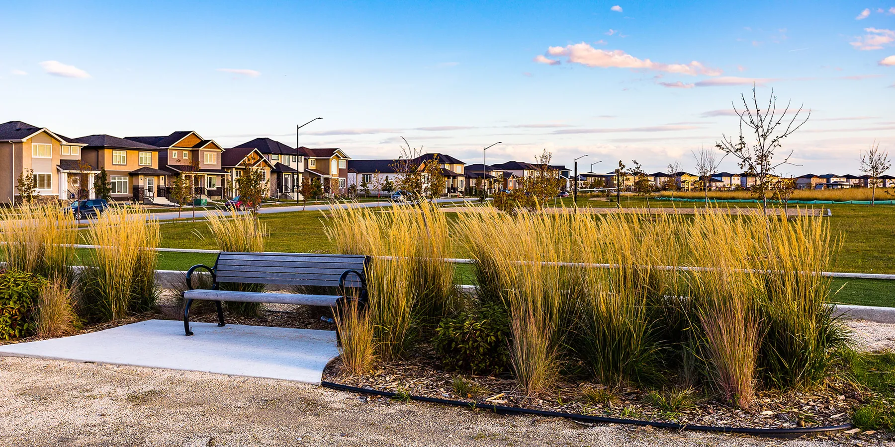 Public park in a well designed community development