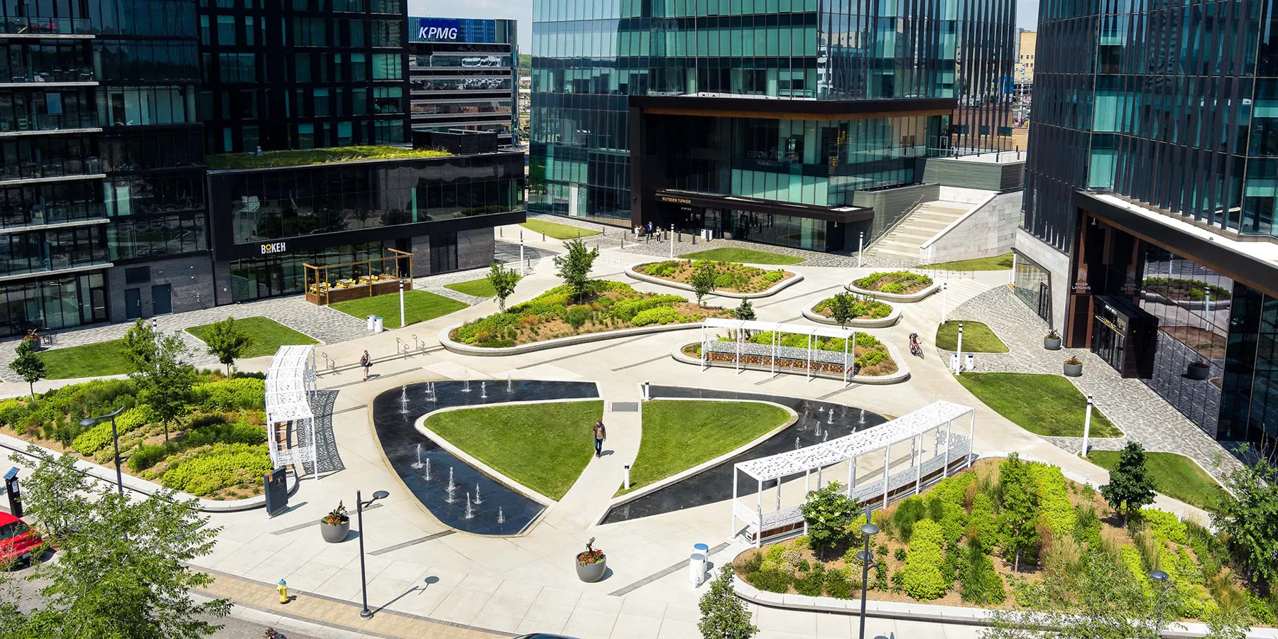 Public plaza designed by the Nadi Group in North America