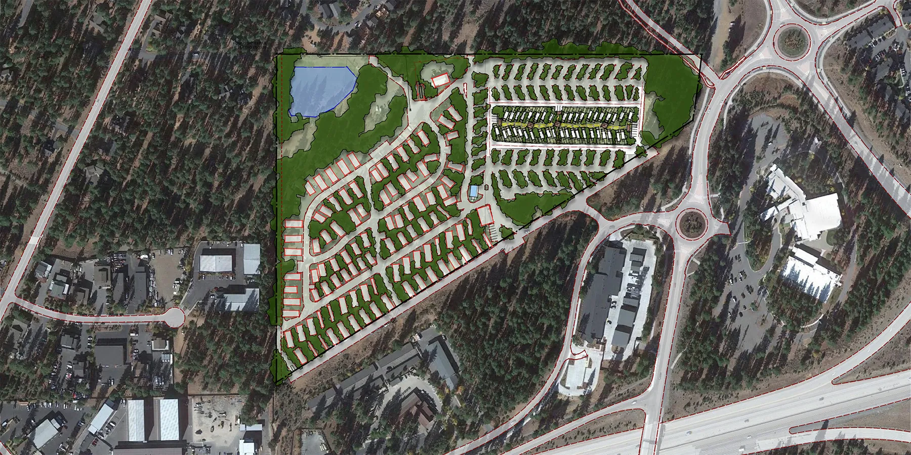 Site map of a RV park master plan